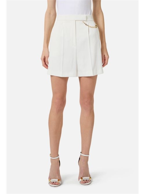 SHORTS WITH JEWEL LOGO ELISABETTA FRANCHI | SH00561E2360 avorio